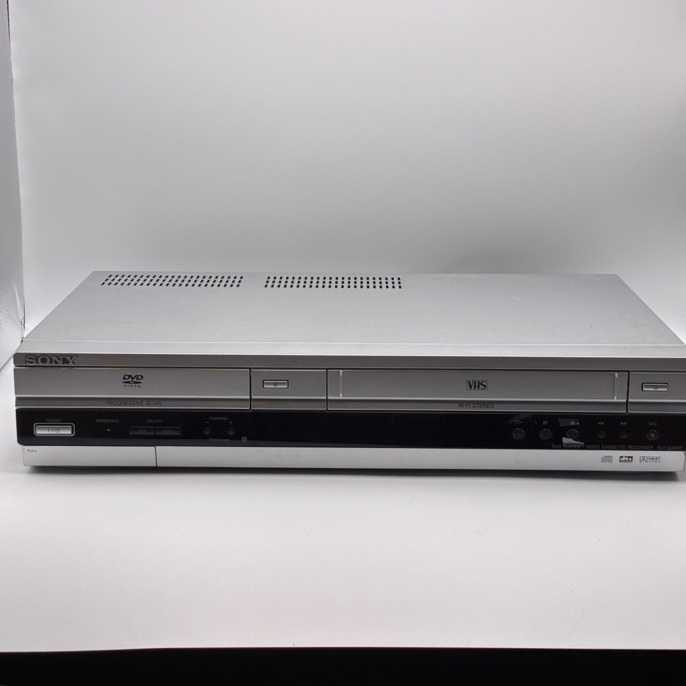 Sony DVD Player VCR Combo Silver SLV-D360P Progressive Scan Hi-Fi Stereo